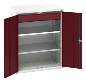16926452.** Verso kitted cupboard with 2 shelves, 1 drawer. WxDxH: 800x550x1000mm. RAL 7035/5010 or selected